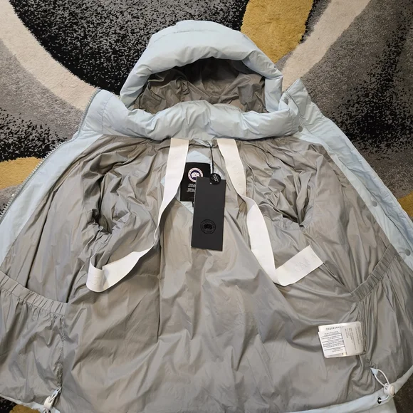 Canada Goose Pale Blue Quilted Hooded Puffer Jacket S - Picture 12 of 14